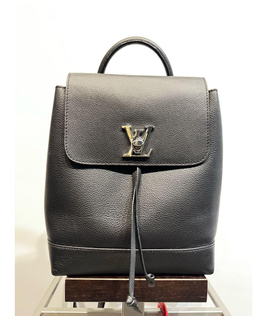 LOUIS VUITTON Черный кожаный рюкзак, фото 9