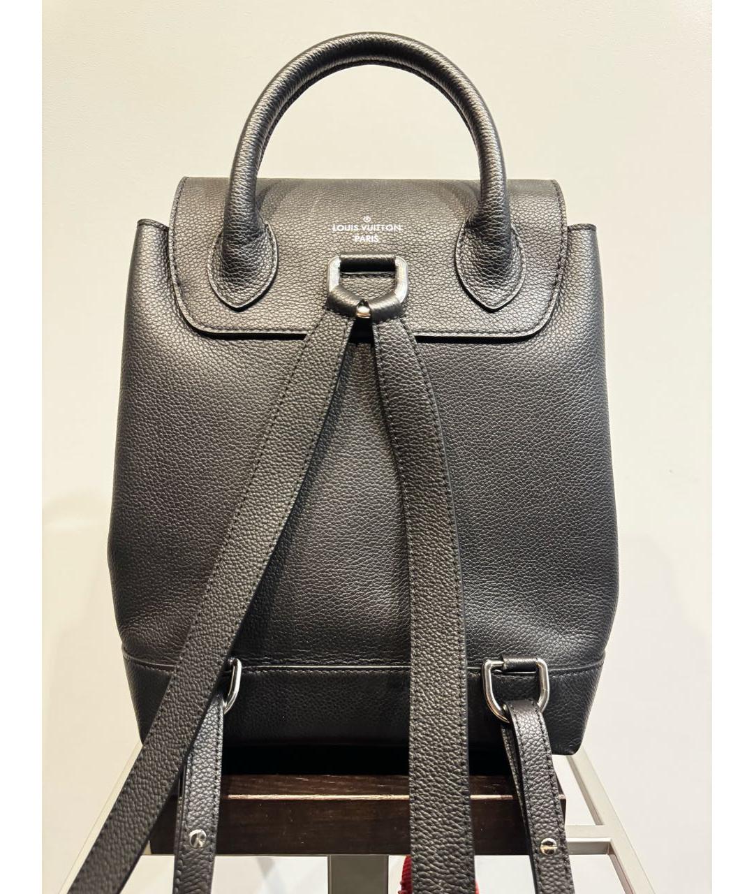 LOUIS VUITTON Черный кожаный рюкзак, фото 3
