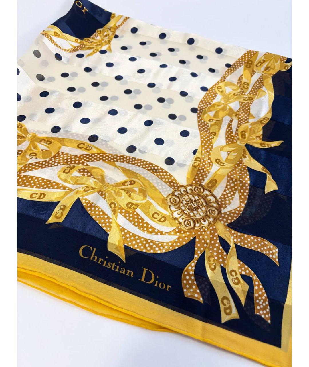 CHRISTIAN DIOR Мульти шелковый платок, фото 7