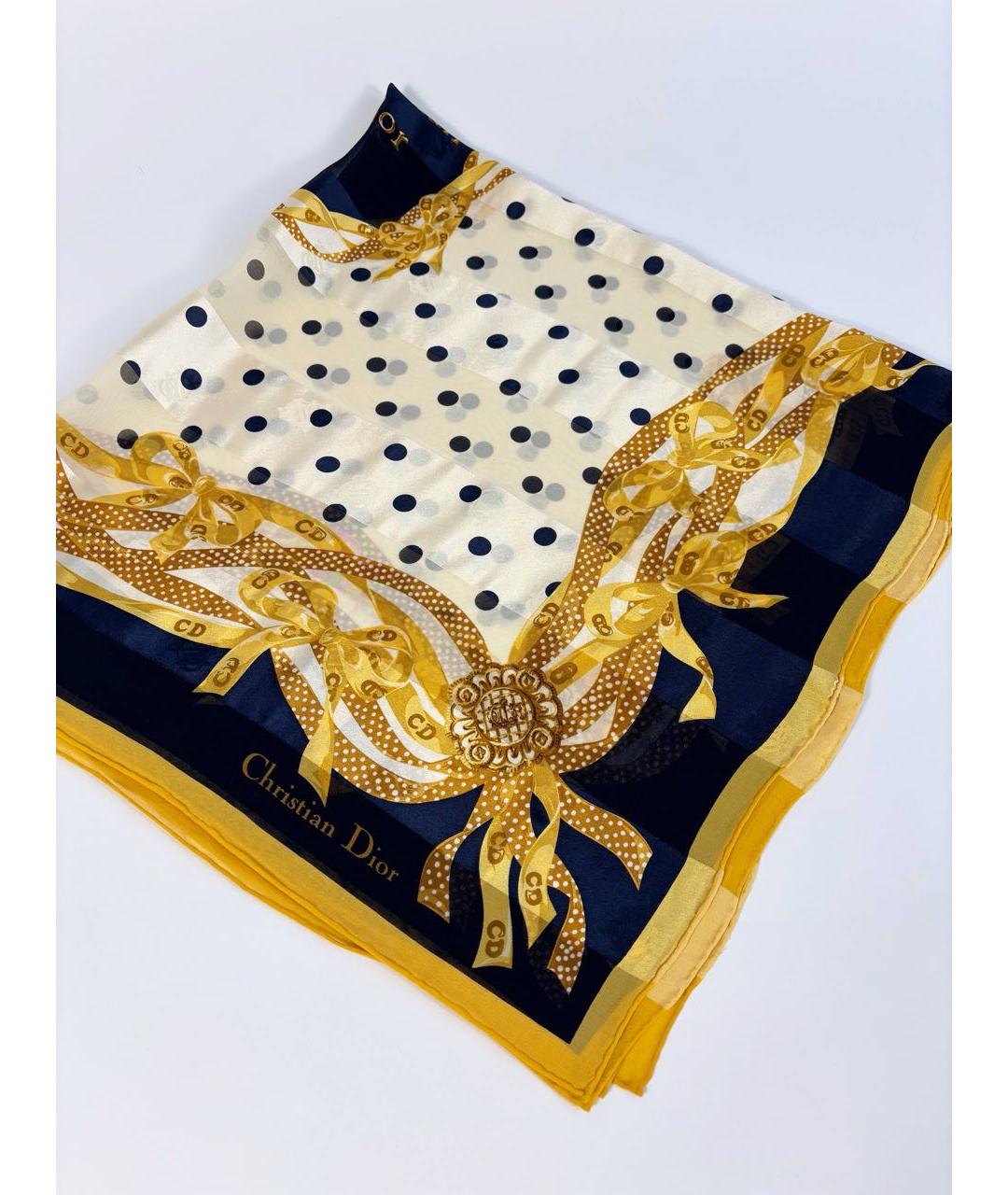 CHRISTIAN DIOR Мульти шелковый платок, фото 6