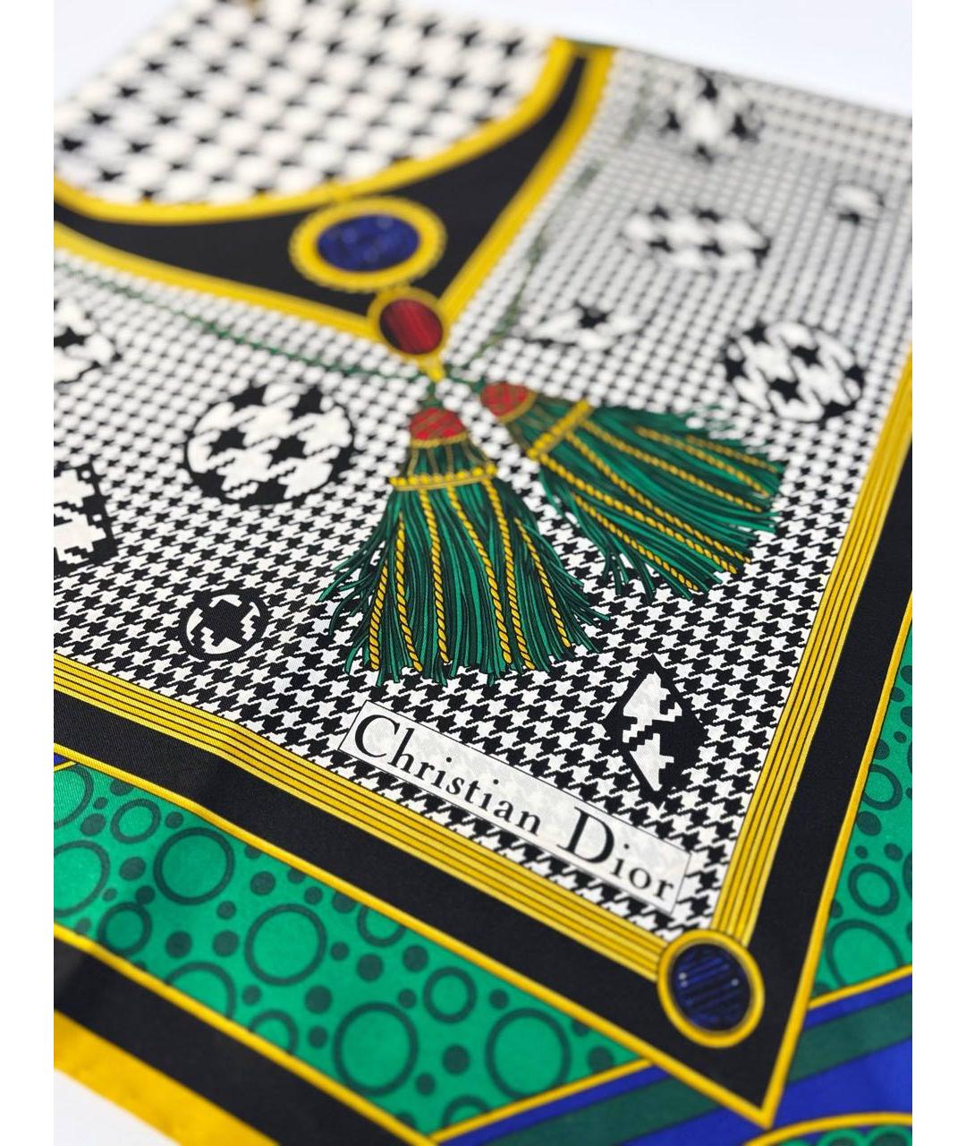 CHRISTIAN DIOR Мульти шелковый платок, фото 5