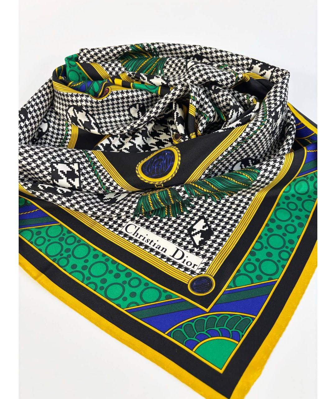 CHRISTIAN DIOR Мульти шелковый платок, фото 7