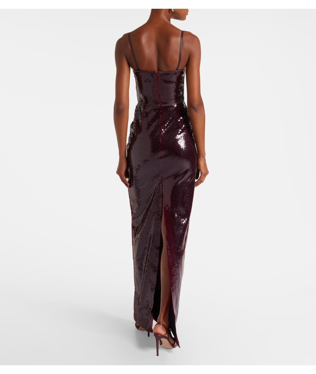 DAVID KOMA Бордовое полиэстеровое коктейльное платье, фото 3