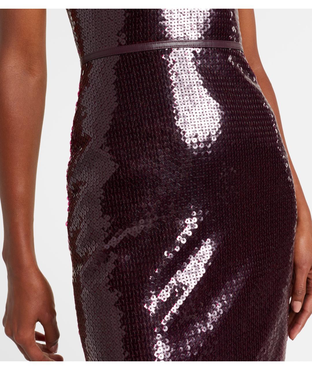 DAVID KOMA Бордовое полиэстеровое коктейльное платье, фото 5