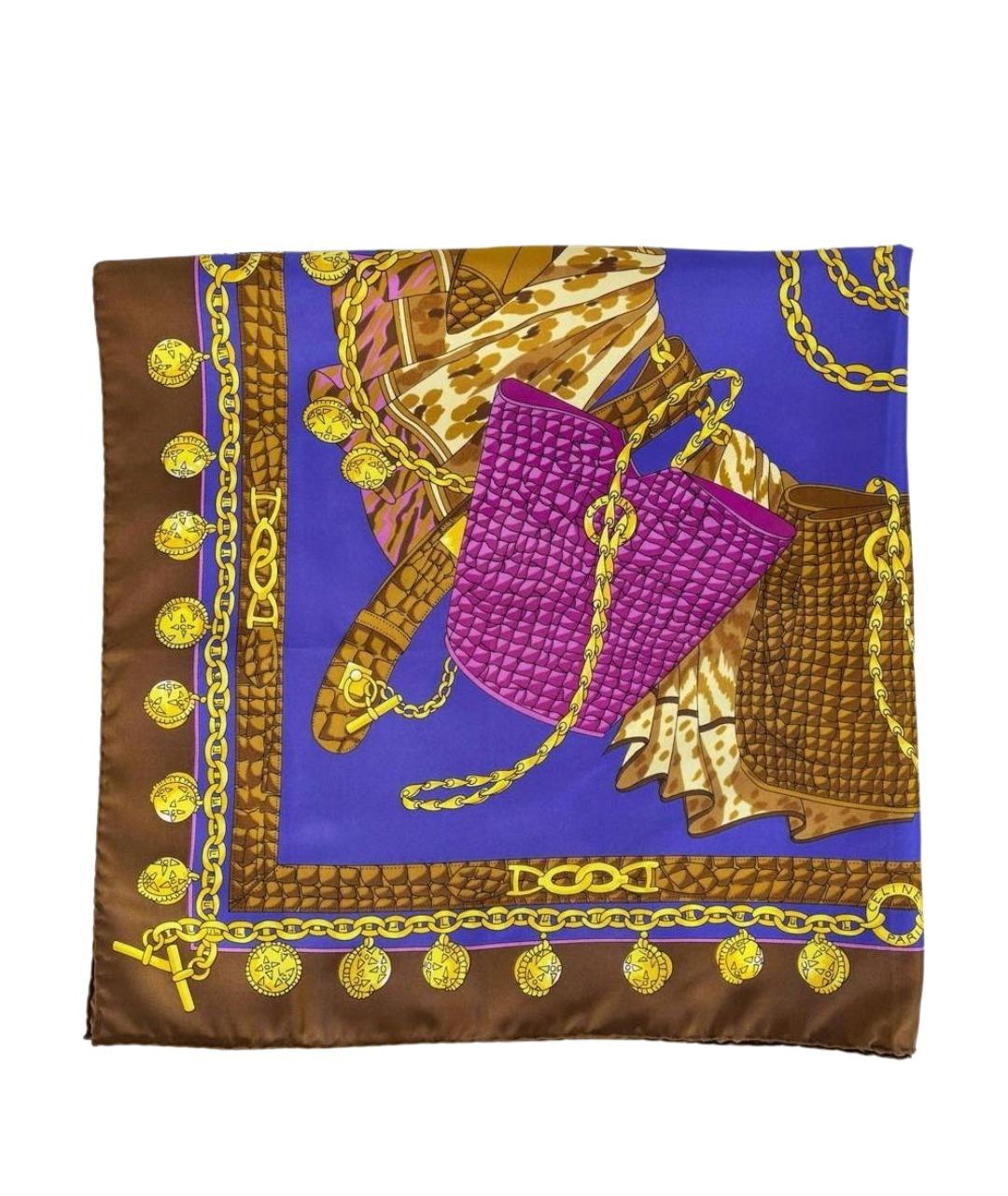 CELINE Мульти шелковый платок, фото 1