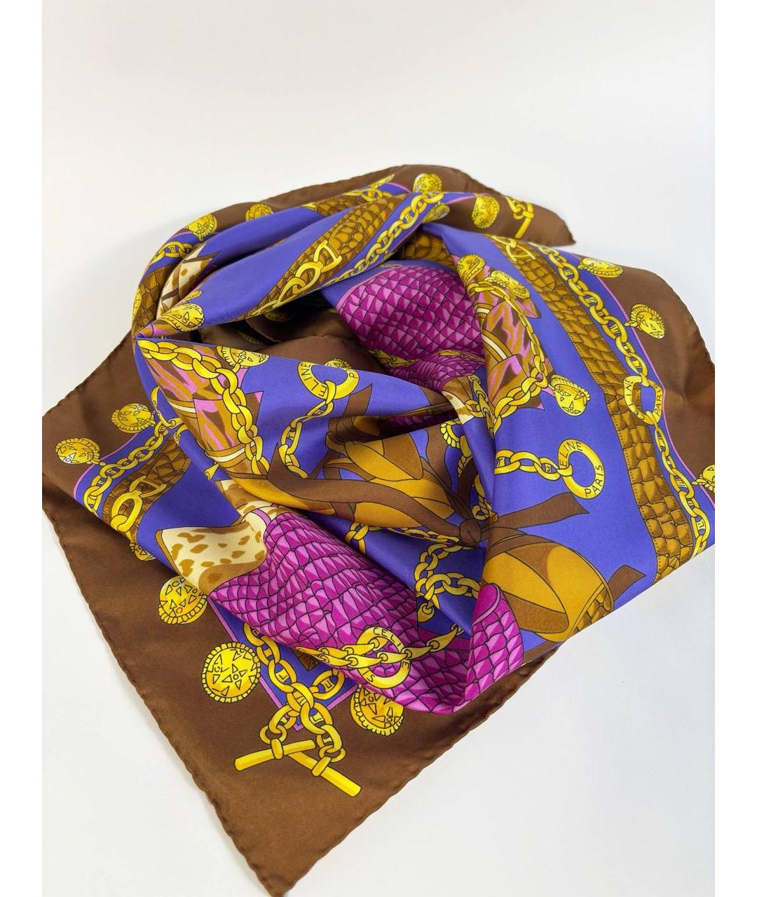 CELINE Мульти шелковый платок, фото 6