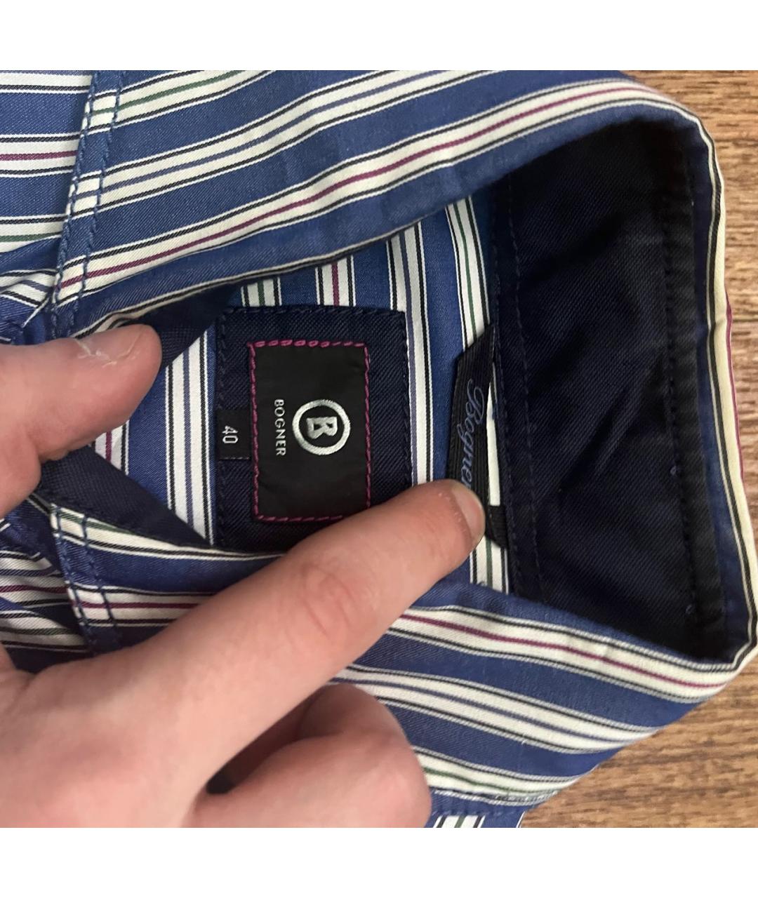 BOGNER Мульти хлопковая кэжуал рубашка, фото 3