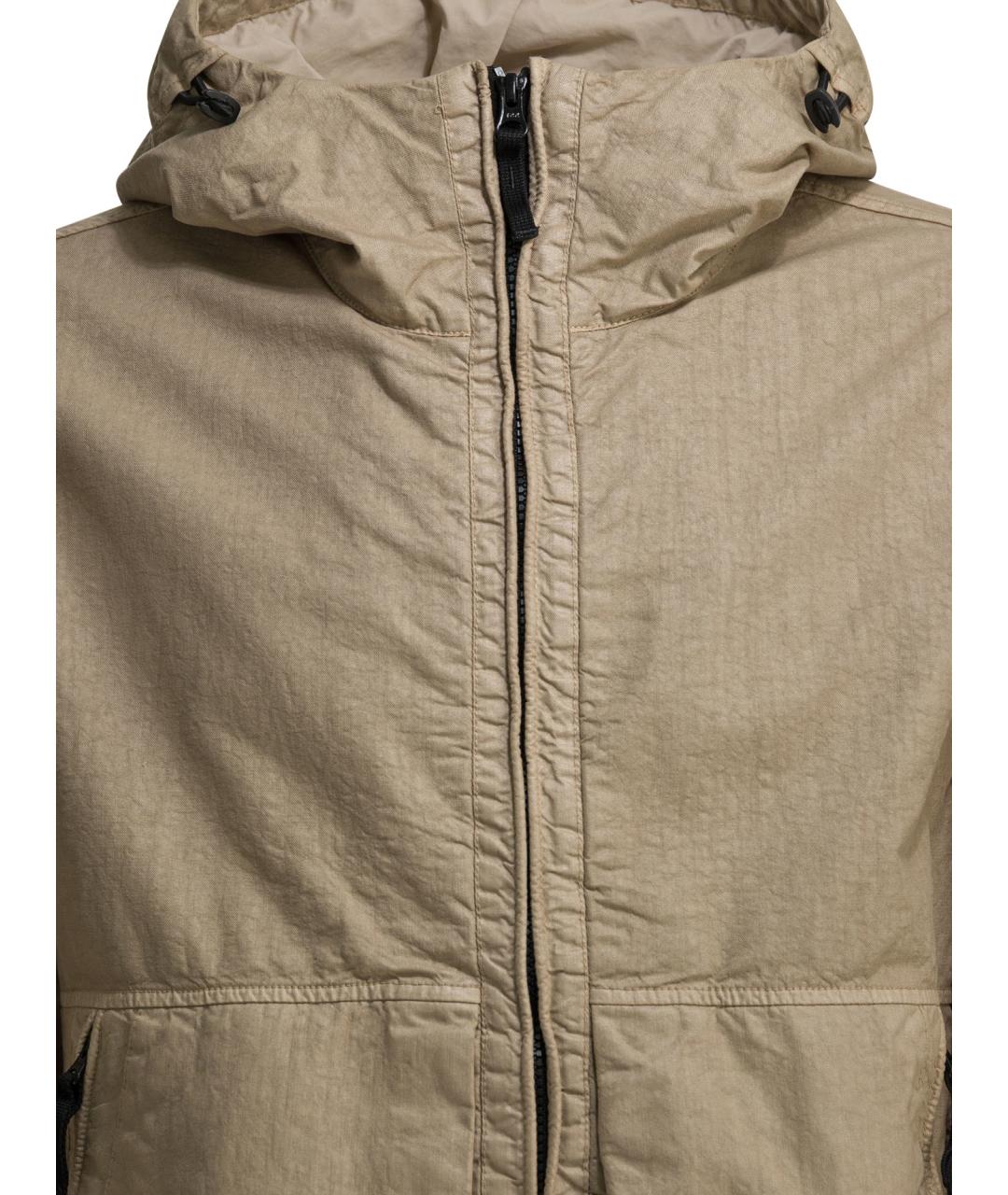 STONE ISLAND Бежевая полиамидовая куртка, фото 3