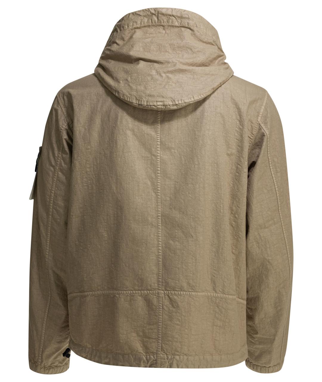 STONE ISLAND Бежевая полиамидовая куртка, фото 2