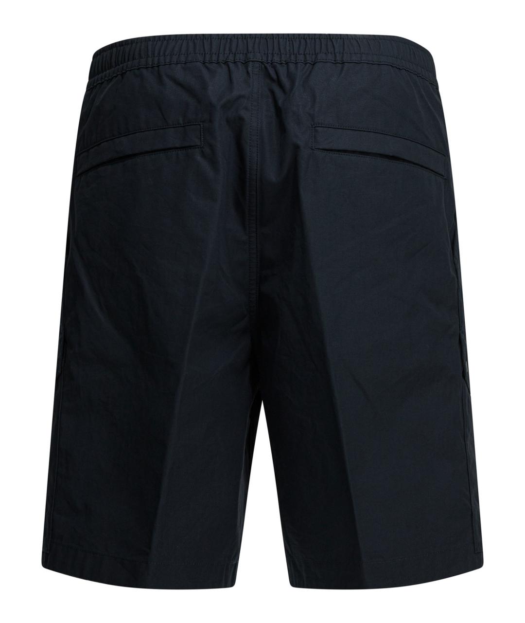 STONE ISLAND Темно-синие хлопковые шорты, фото 2