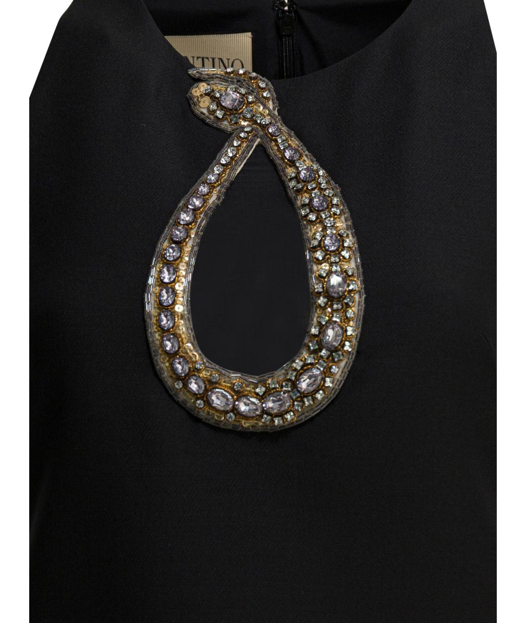 VALENTINO Черное шерстяное коктейльное платье, фото 3