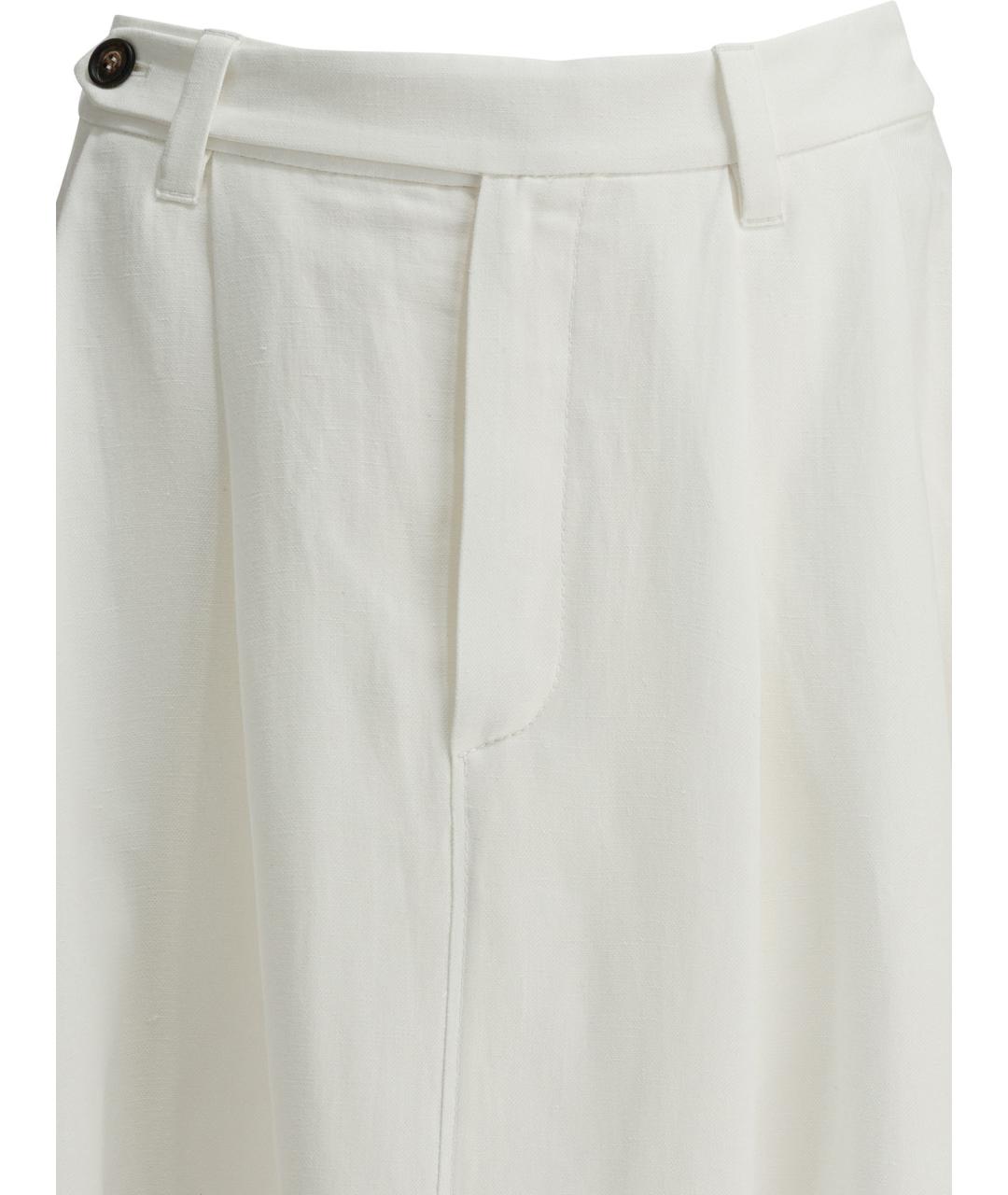 BRUNELLO CUCINELLI Белая вискозная юбка миди, фото 3