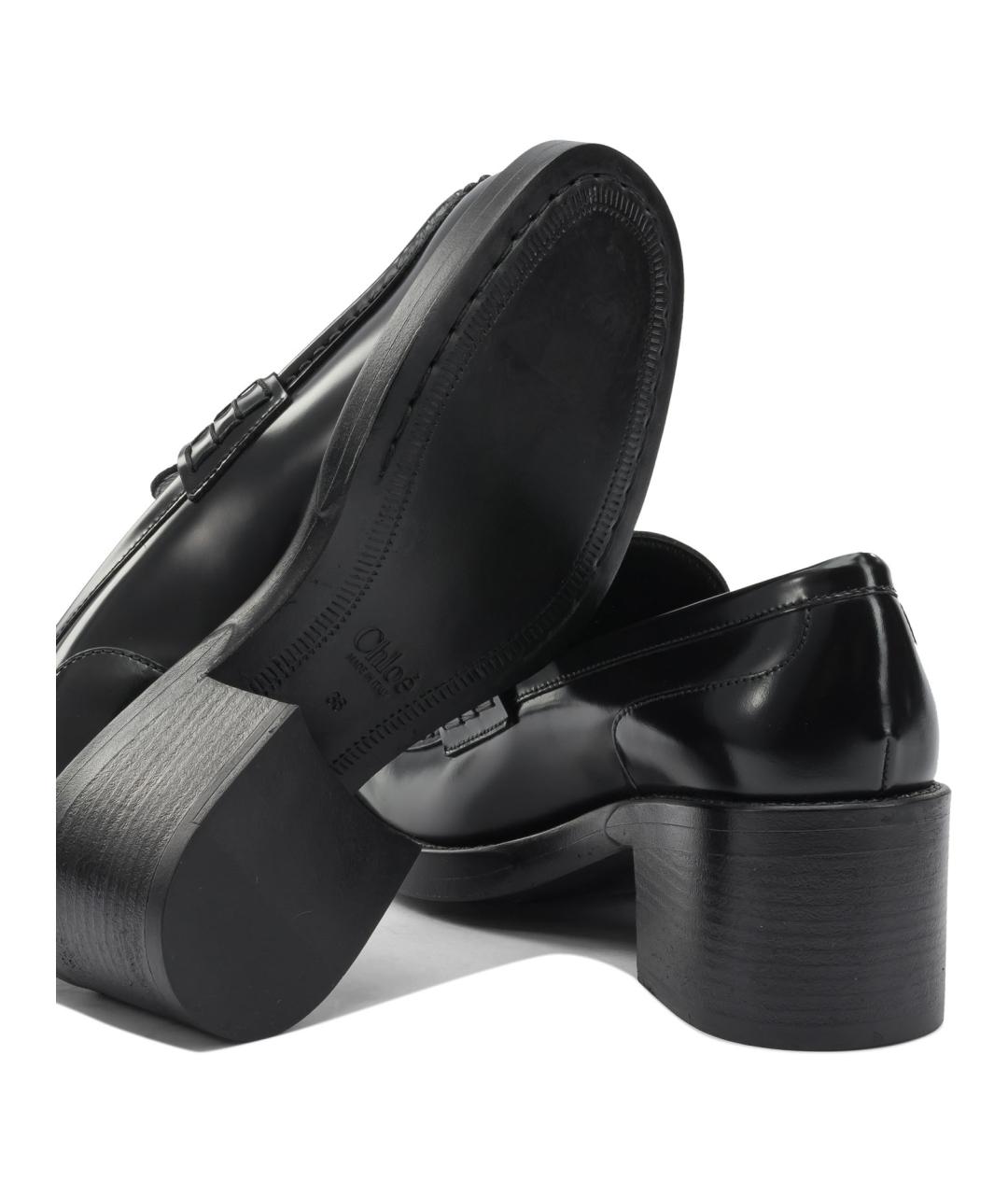 CHLOE Черные кожаные лоферы, фото 5
