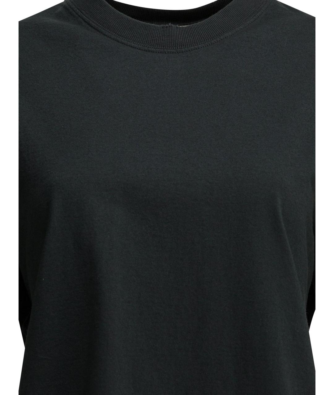 GOLDEN GOOSE DELUXE BRAND Черная хлопковая футболка, фото 3