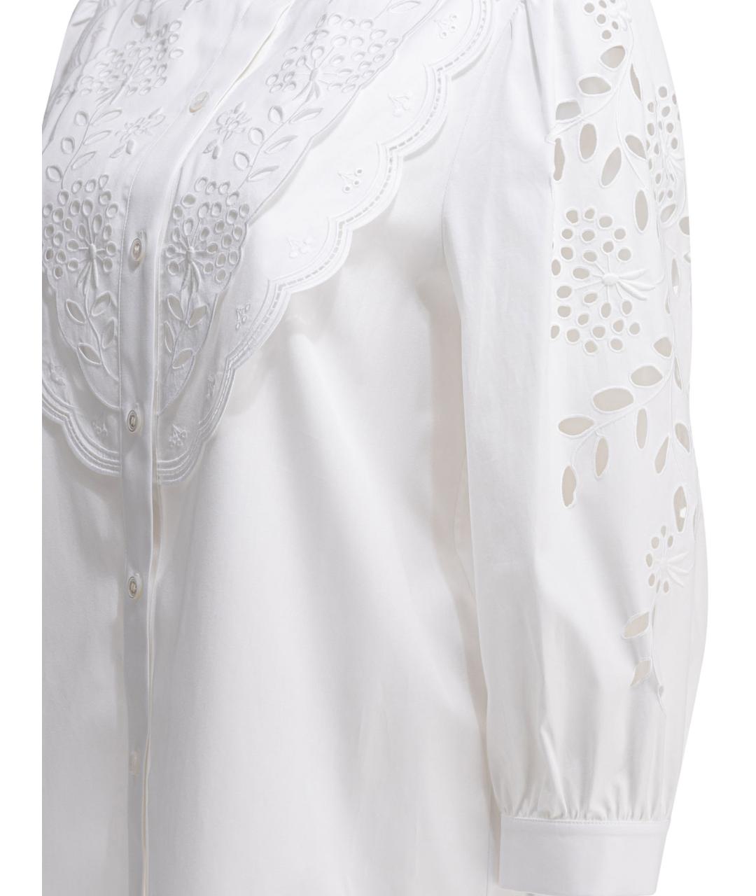VALENTINO Белая хлопковая рубашка, фото 4