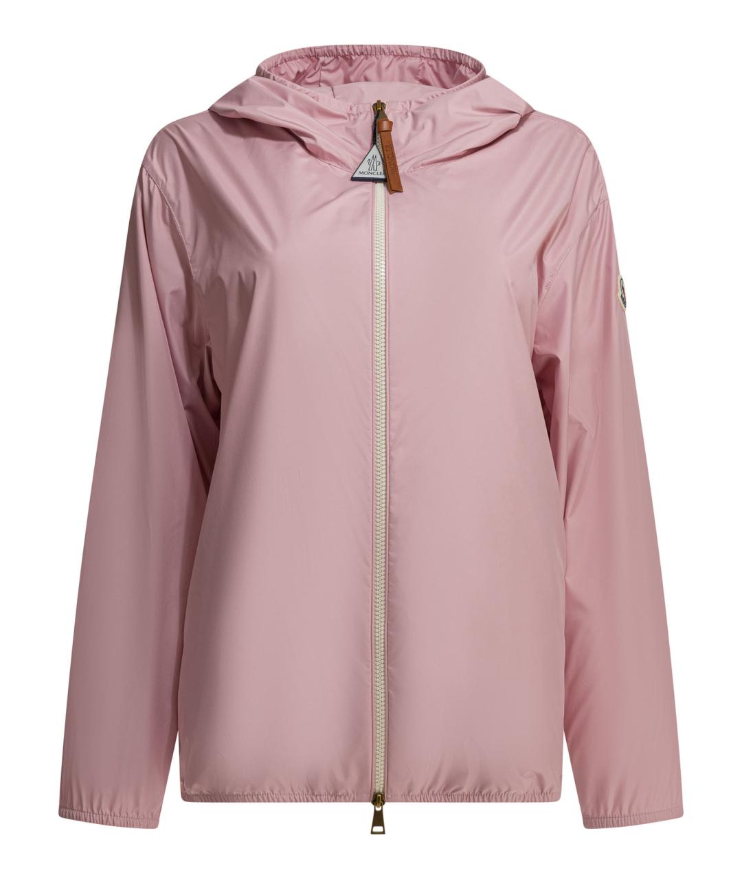 MONCLER Розовая полиэстеровая куртка, фото 1