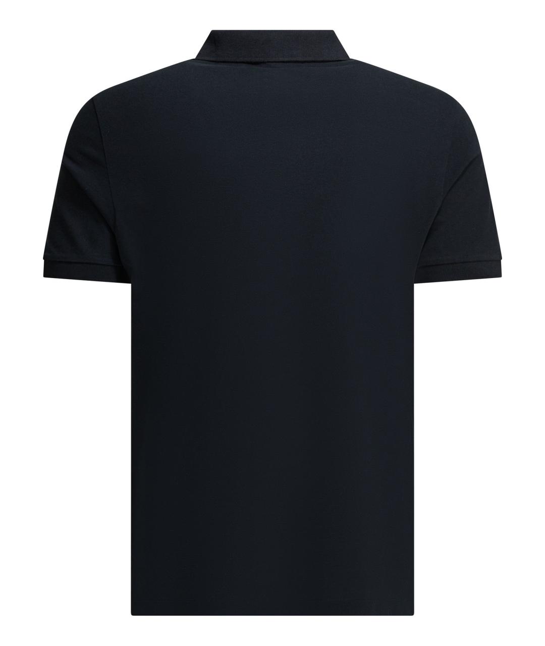 STONE ISLAND Темно-синее хлопковое поло с коротким рукавом, фото 2