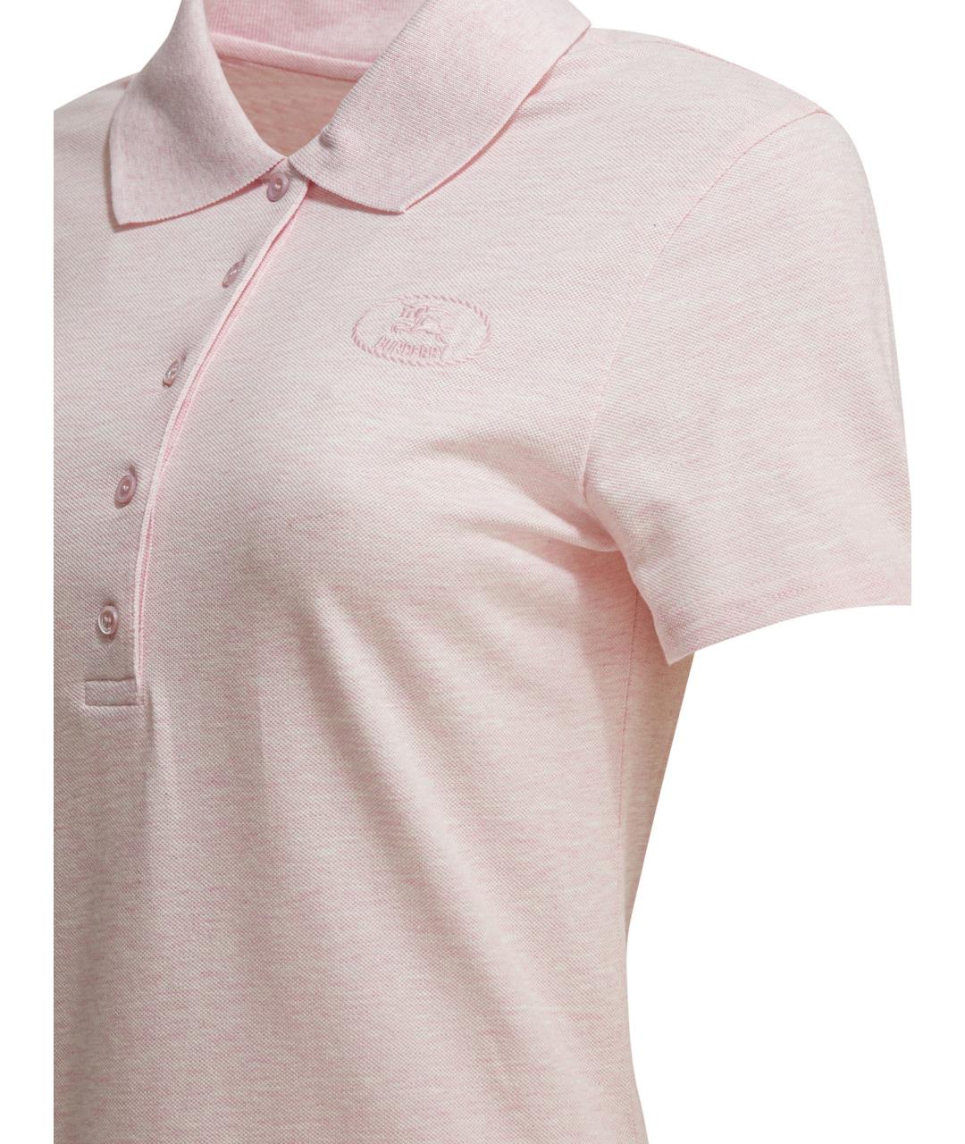 BURBERRY Розовое хлопковое повседневное платье, фото 4