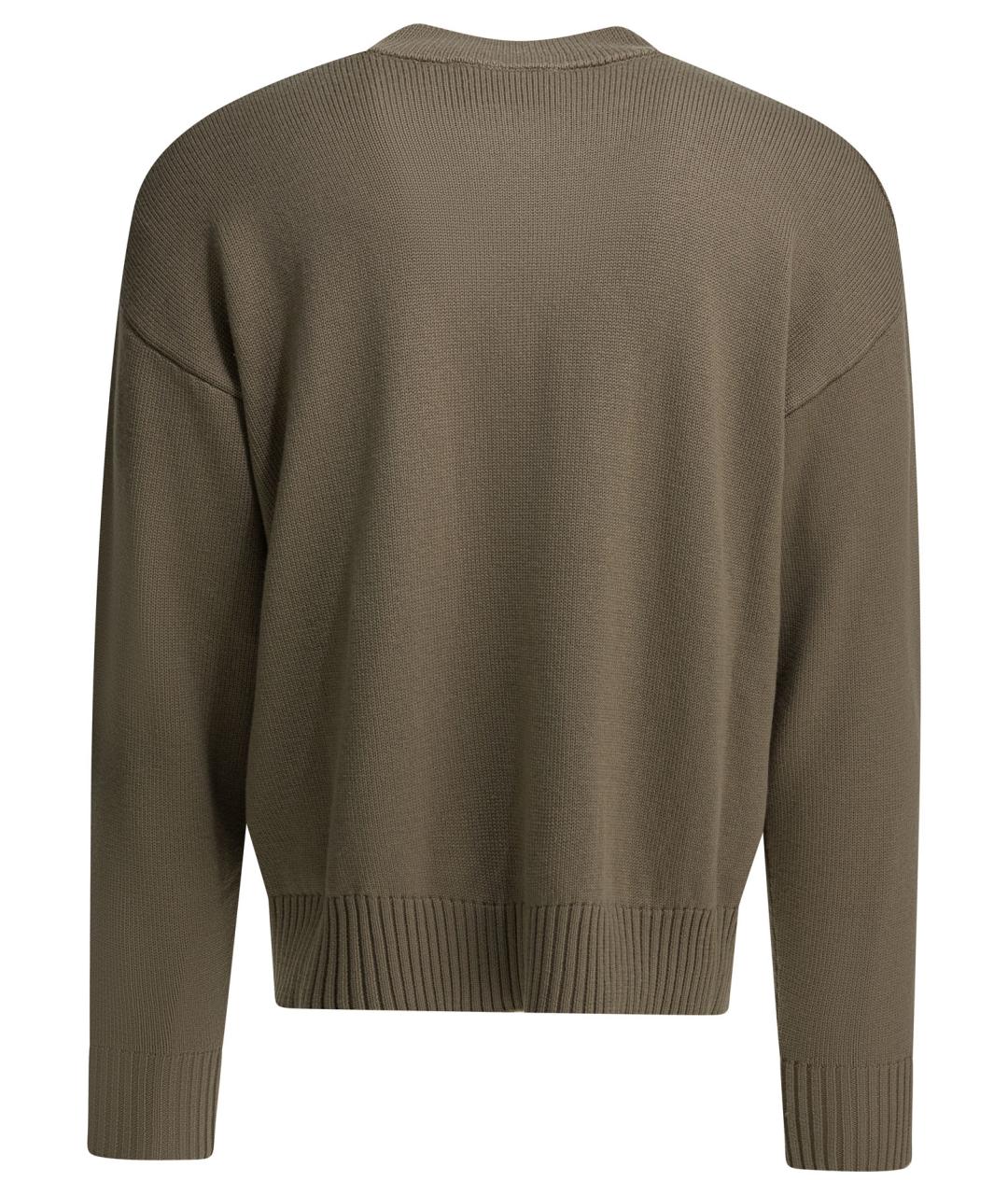 Ami Paris Коричневый шерстяной кардиган, фото 2