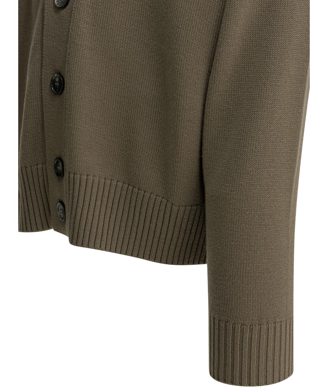 Ami Paris Коричневый шерстяной кардиган, фото 4
