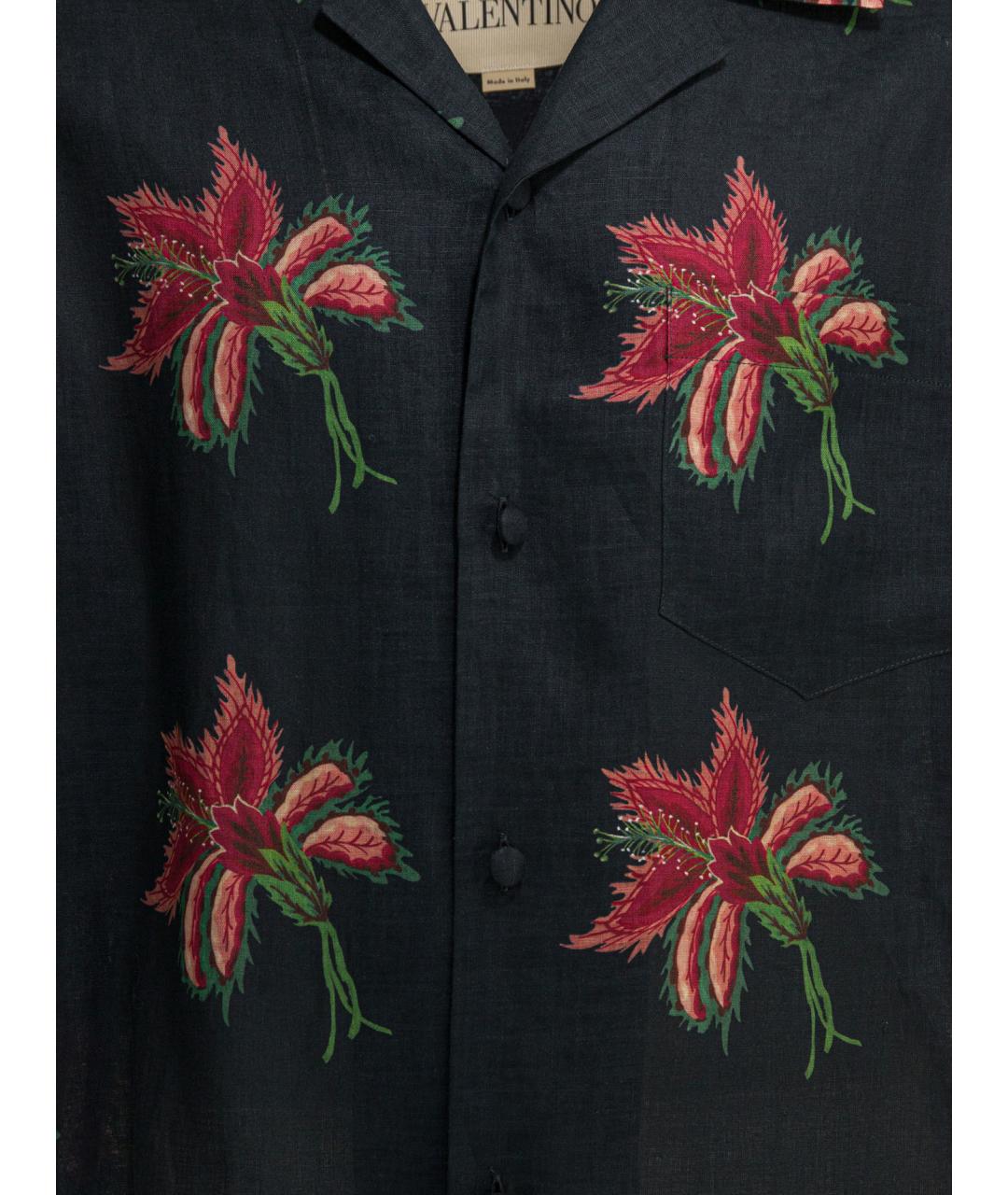 VALENTINO Мульти льняная кэжуал рубашка, фото 3