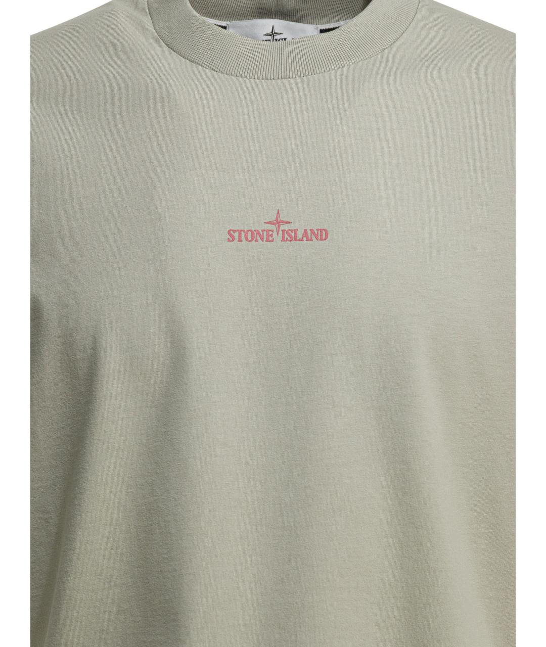 STONE ISLAND Мульти хлопковая футболка, фото 3
