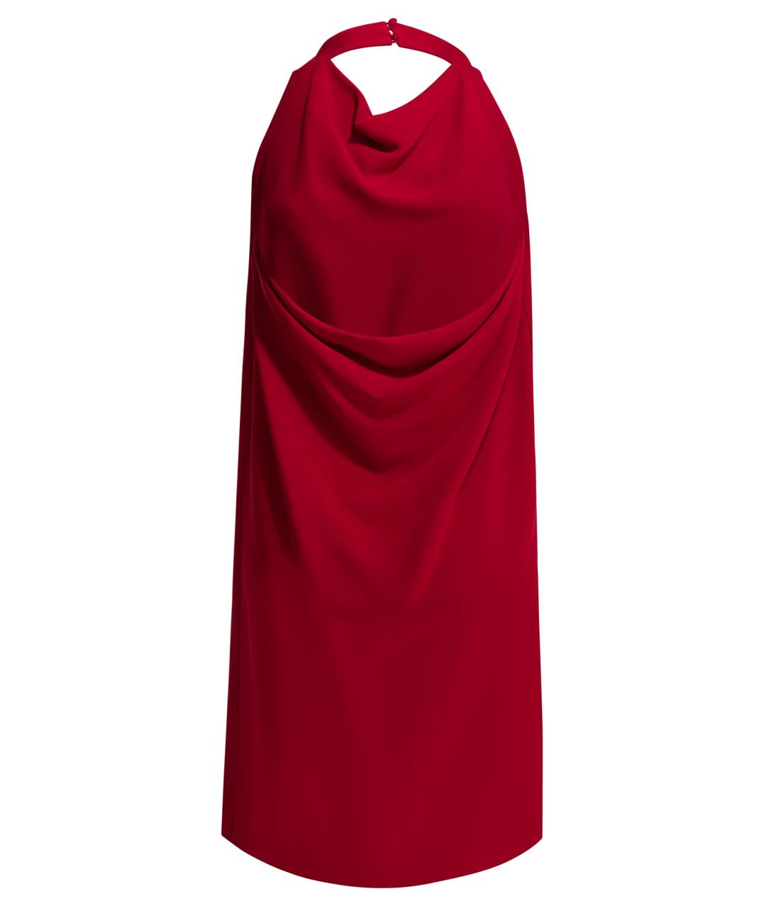 VALENTINO Красное шелковое коктейльное платье, фото 2