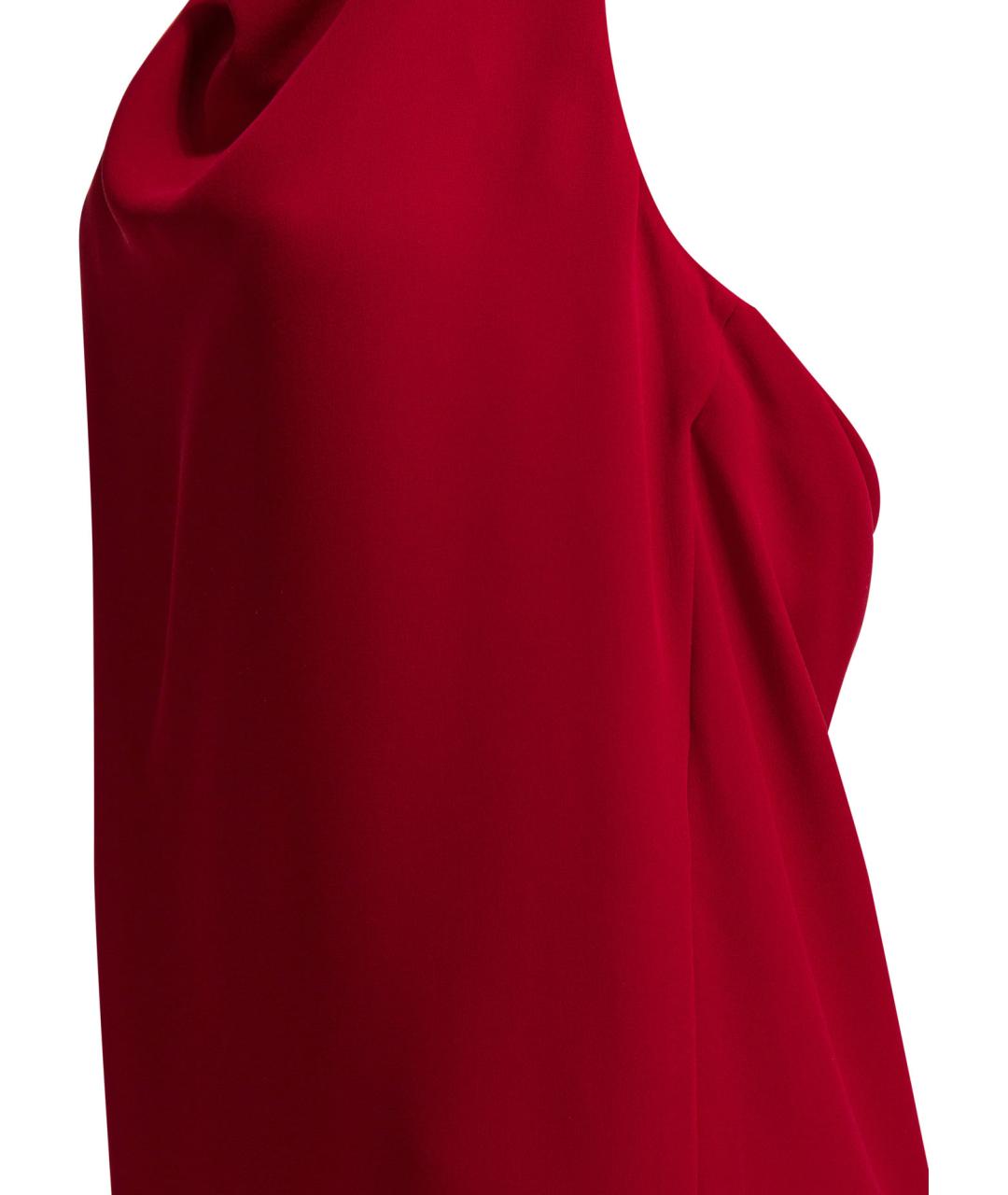 VALENTINO Красное шелковое коктейльное платье, фото 4