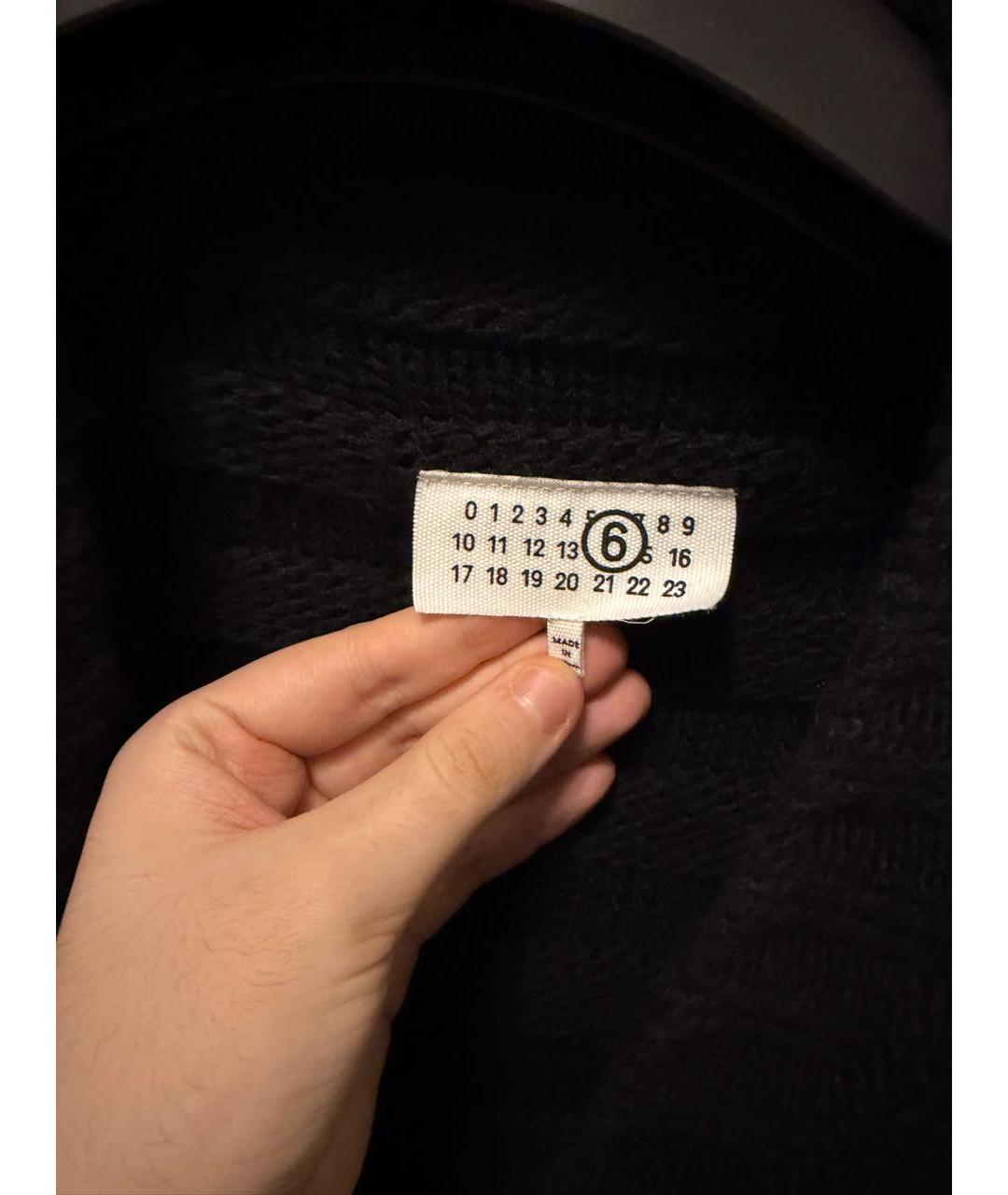 MAISON MARGIELA Черный шерстяной кардиган, фото 3