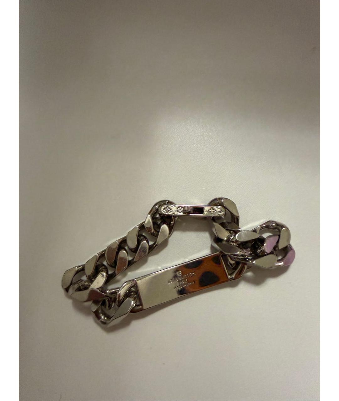 LOUIS VUITTON Серебрянный металлический браслет, фото 3