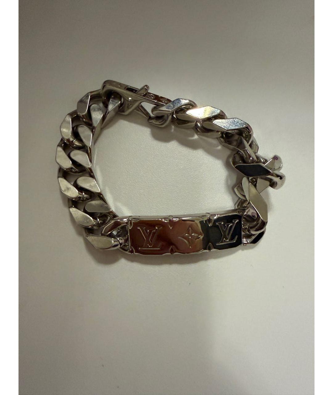LOUIS VUITTON Серебрянный металлический браслет, фото 4
