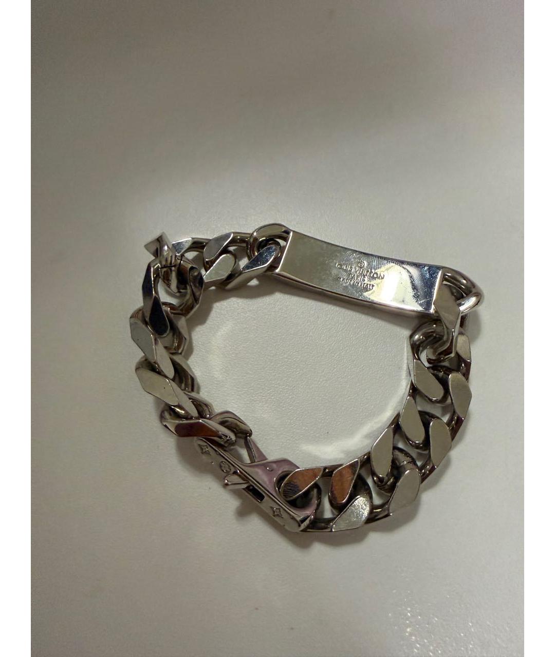 LOUIS VUITTON Серебрянный металлический браслет, фото 2