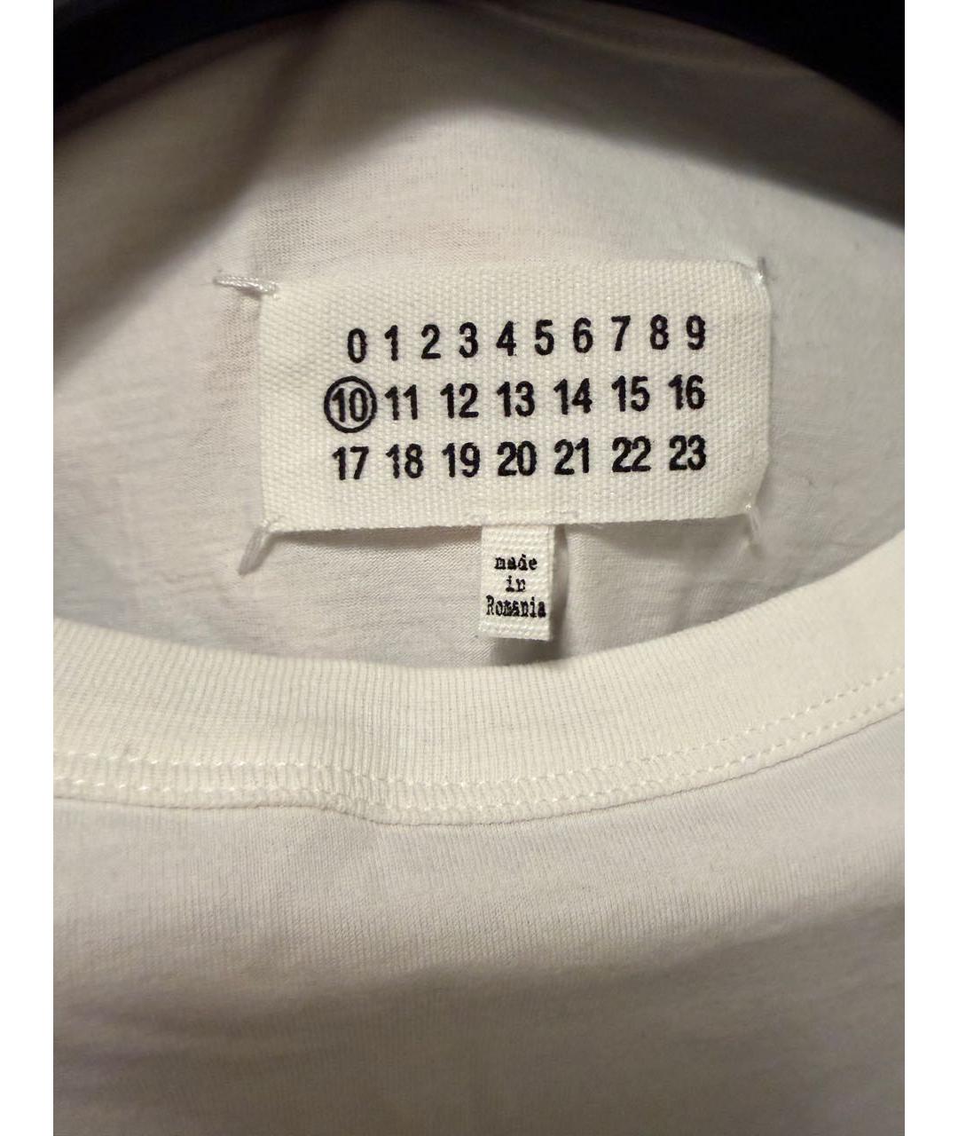 MM6 MAISON MARGIELA Белая хлопковая футболка, фото 2