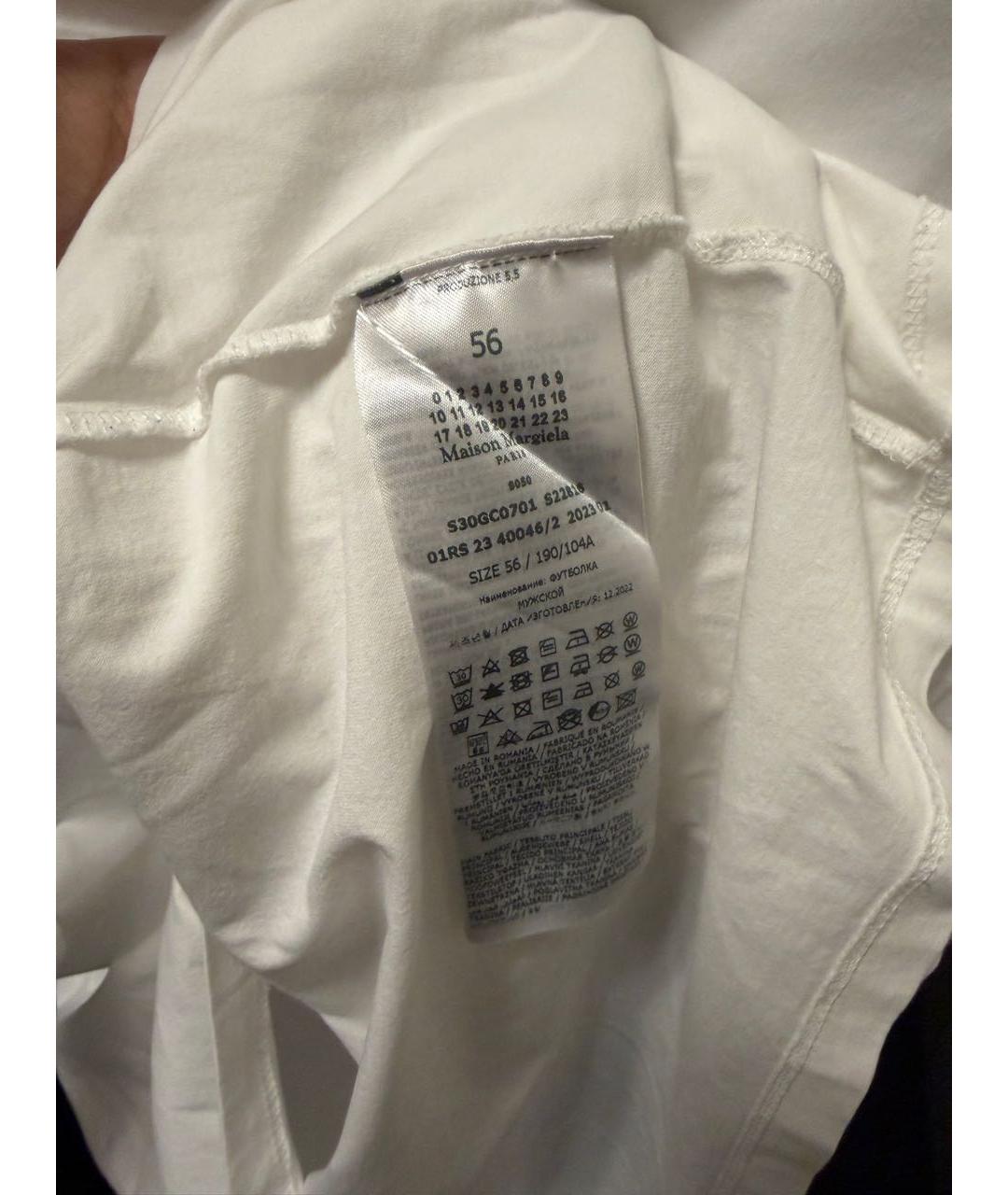 MM6 MAISON MARGIELA Белая хлопковая футболка, фото 3