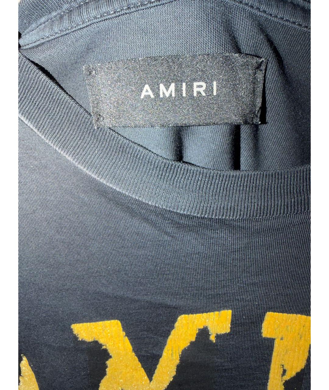 AMIRI Черная хлопковая футболка, фото 2