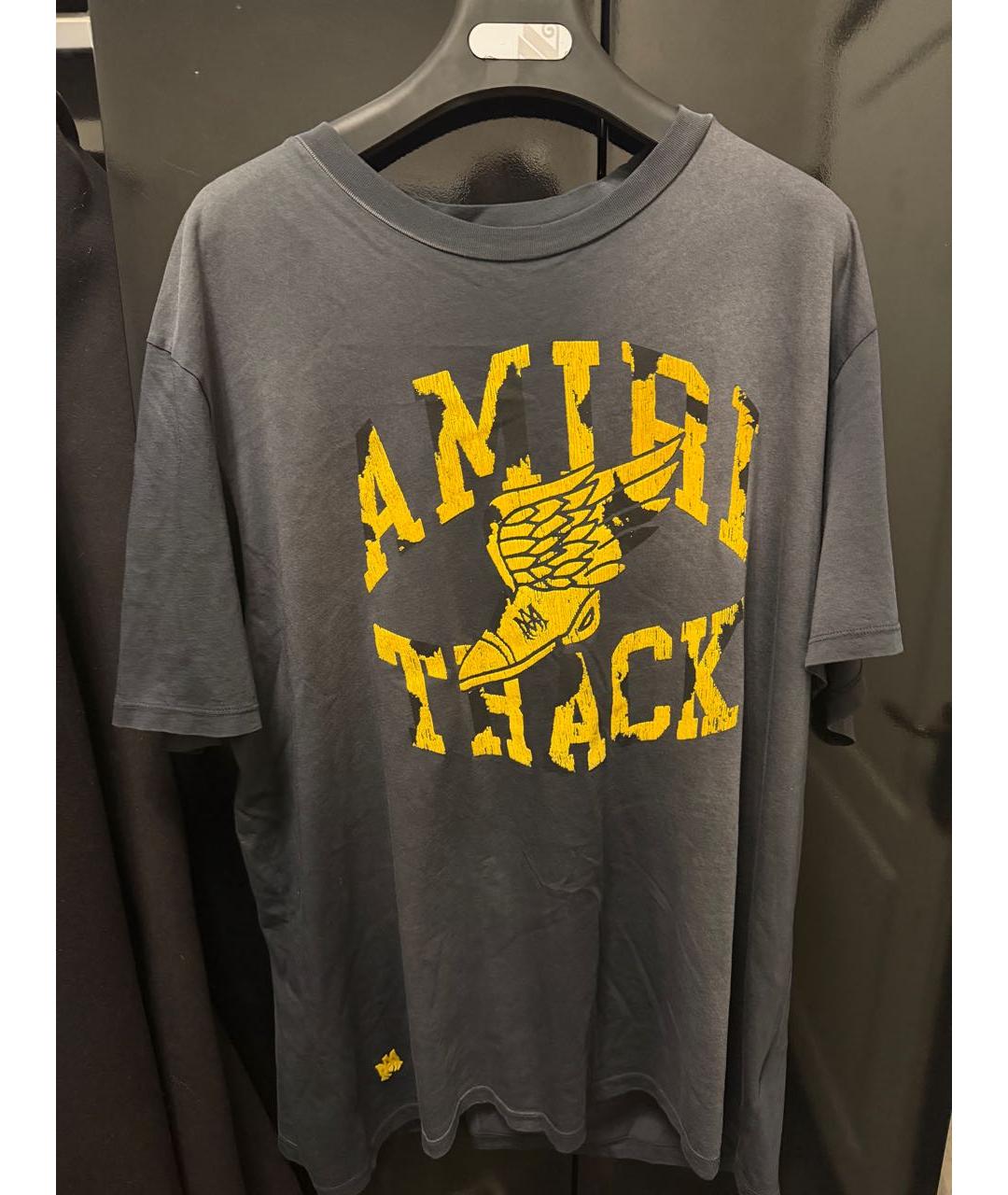 AMIRI Черная хлопковая футболка, фото 4