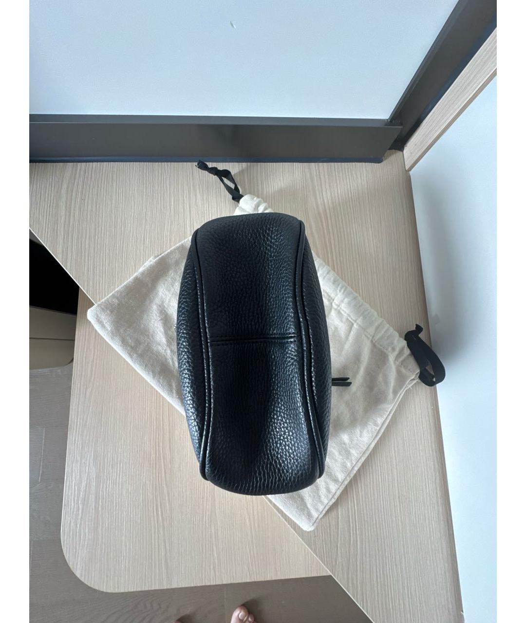 BY FAR Черная кожаная сумка с короткими ручками, фото 8