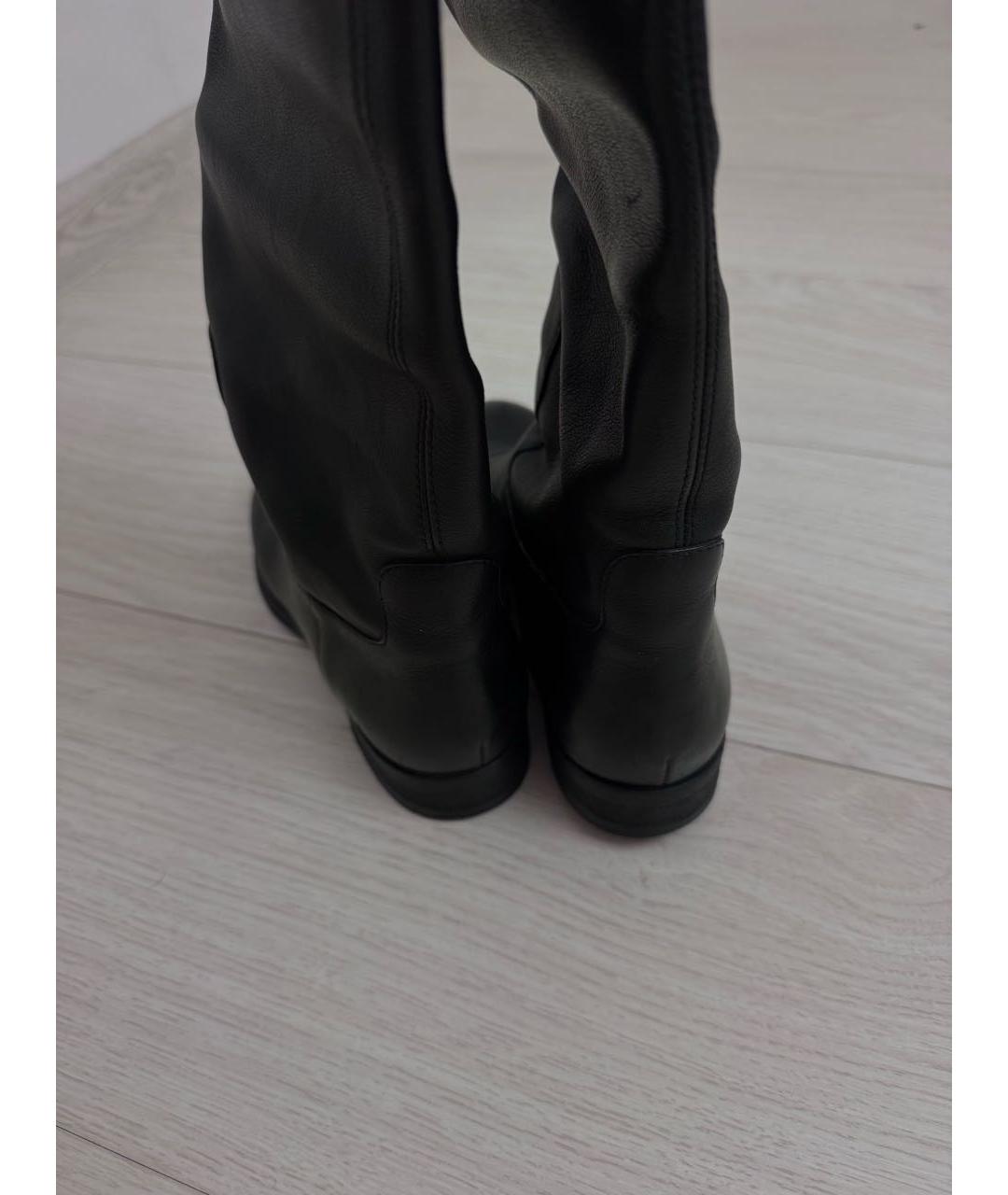 LOUIS VUITTON Черные кожаные сапоги, фото 4