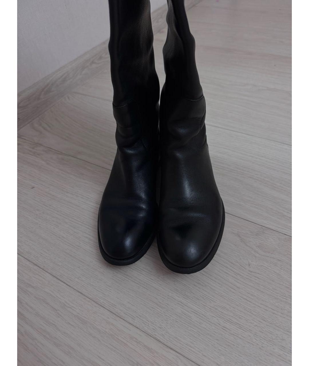 LOUIS VUITTON Черные кожаные сапоги, фото 2