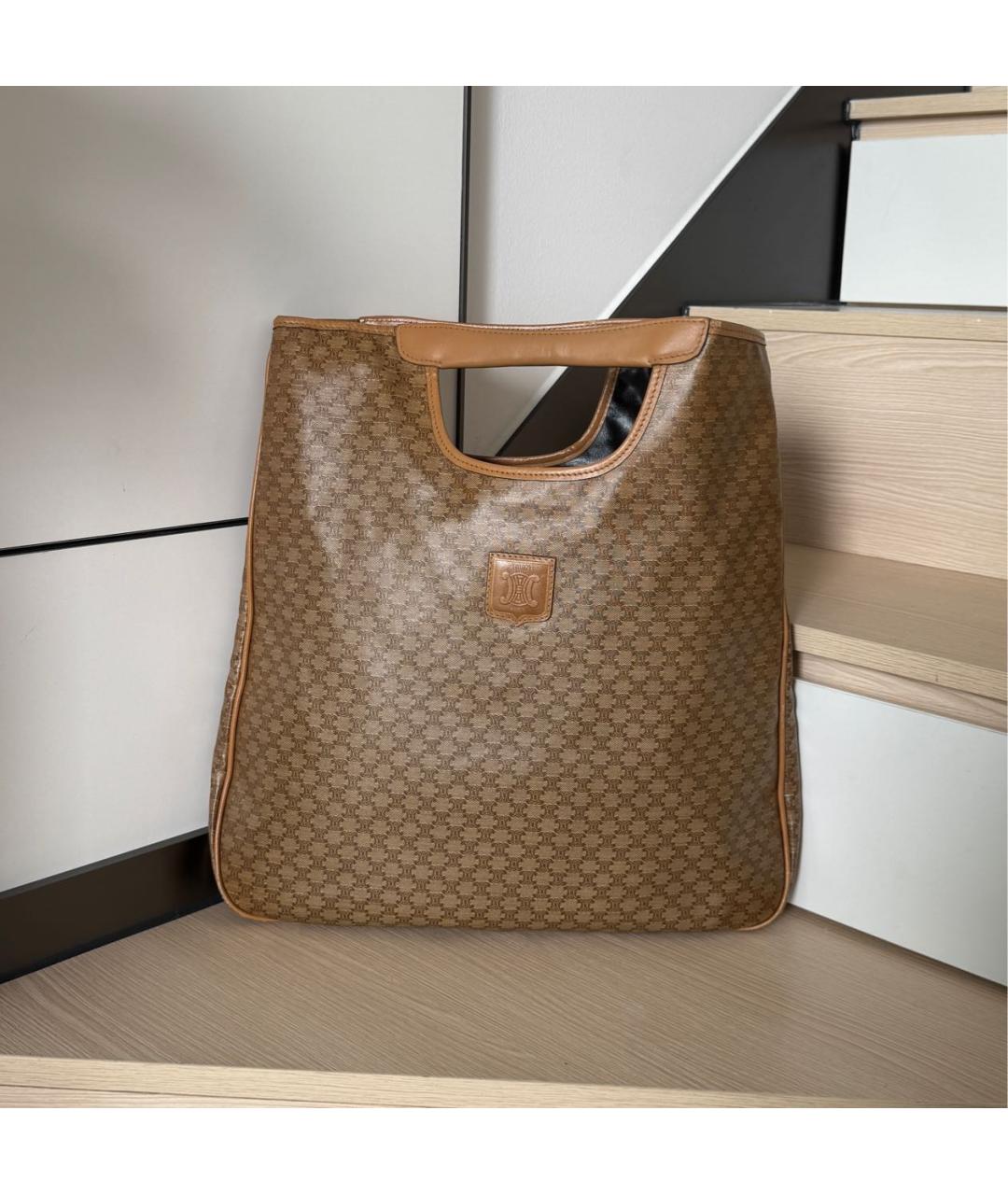 CELINE Коричневая сумка с короткими ручками, фото 9