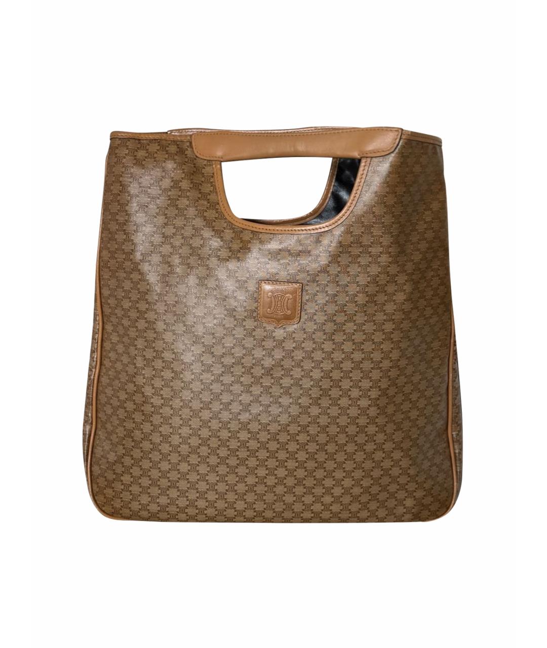 CELINE Коричневая сумка с короткими ручками, фото 1