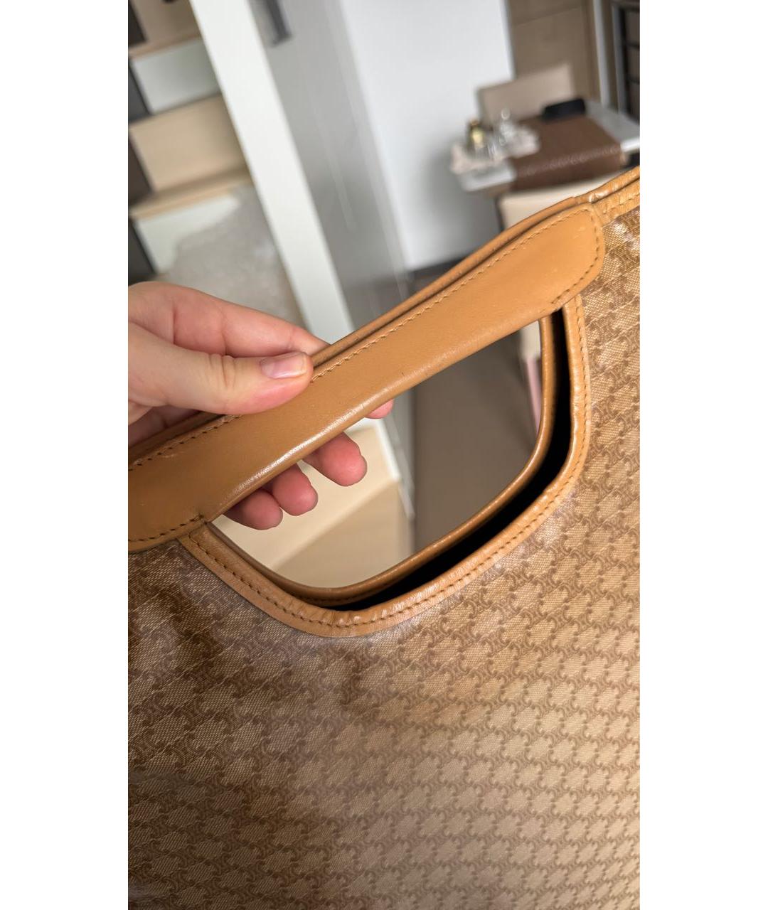 CELINE Коричневая сумка с короткими ручками, фото 8