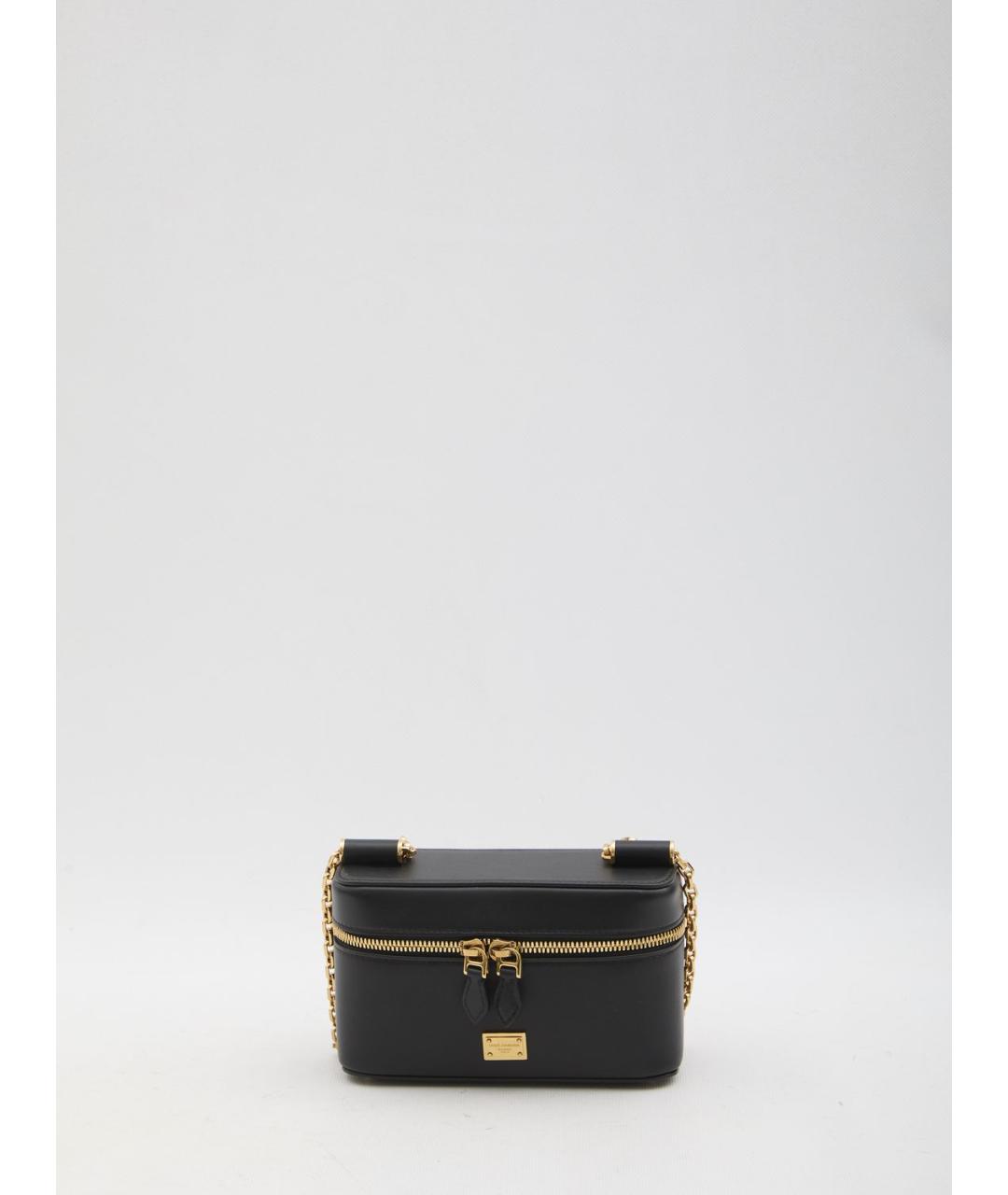 DOLCE&GABBANA Черная кожаная сумка через плечо, фото 5