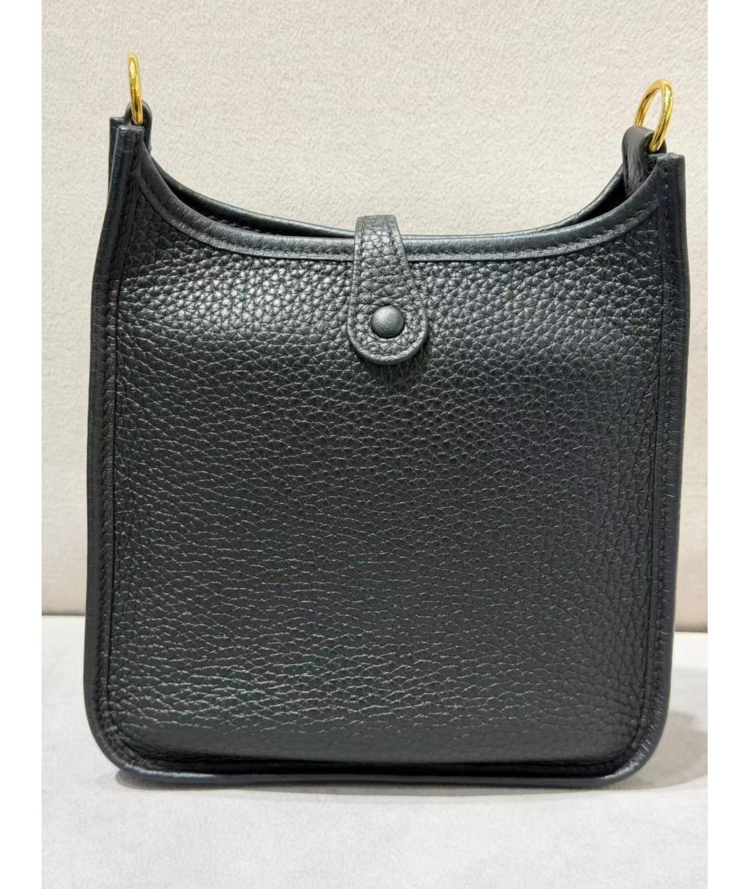 HERMES Черная кожаная сумка через плечо, фото 2