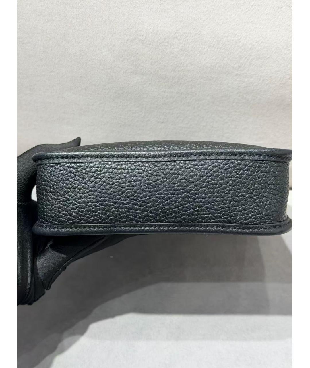 HERMES Черная кожаная сумка через плечо, фото 6