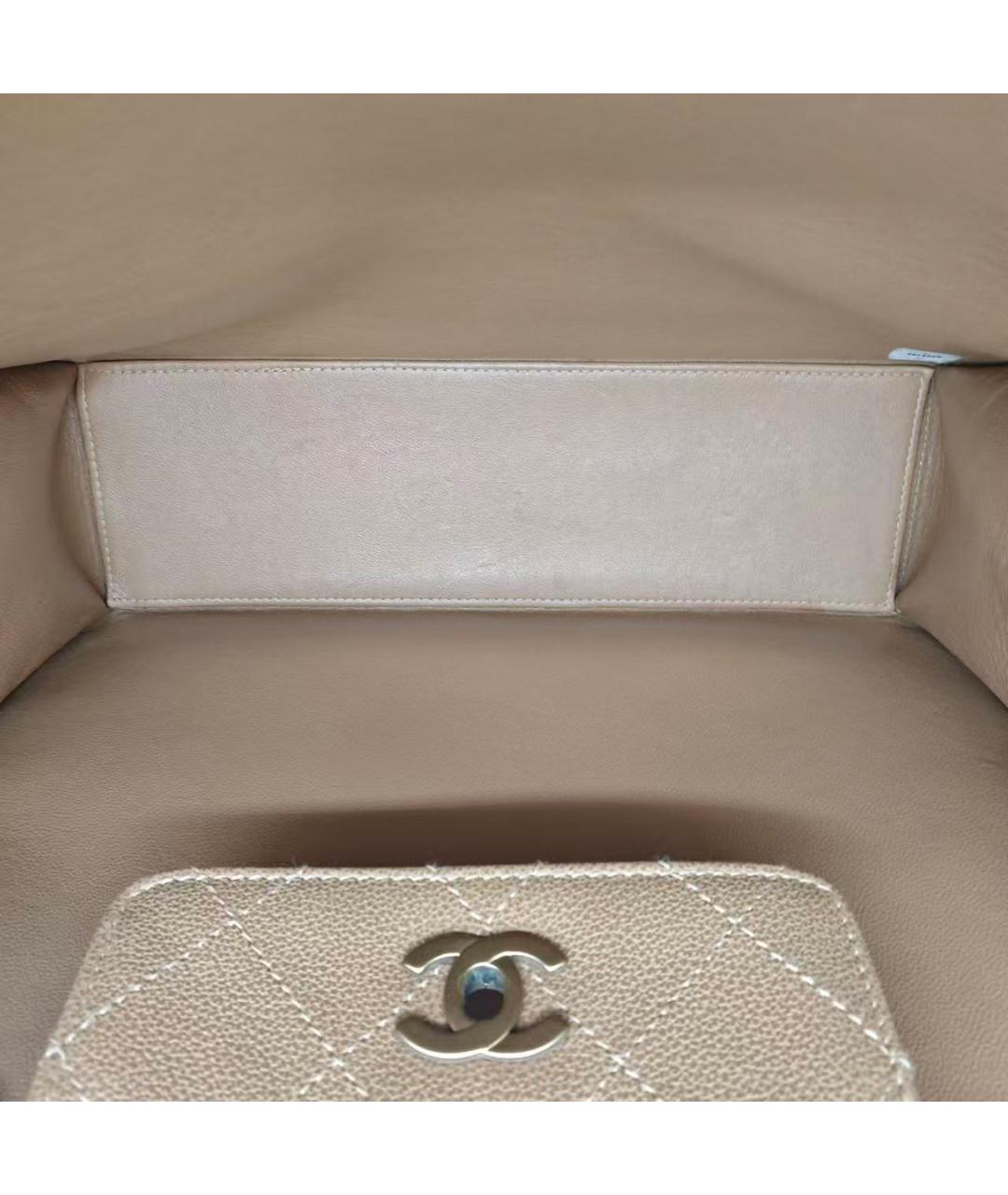 CHANEL Коричневая кожаная сумка через плечо, фото 5