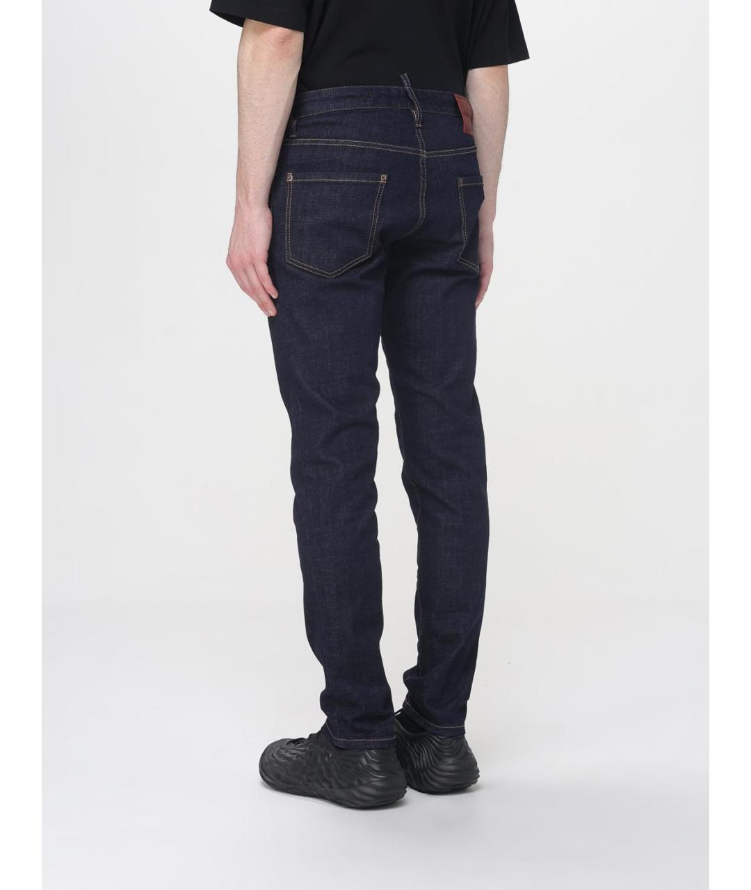 DSQUARED2 Синие хлопко-эластановые джинсы скинни, фото 2