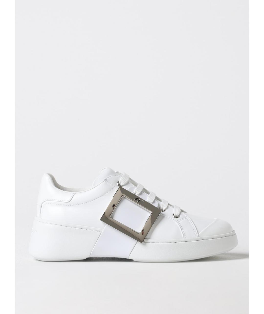 ROGER VIVIER Белые кожаные кеды, фото 5