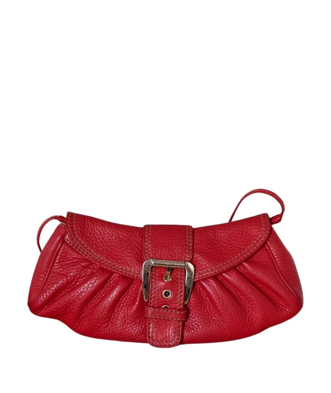 CELINE Красная кожаная сумка с короткими ручками, фото 1