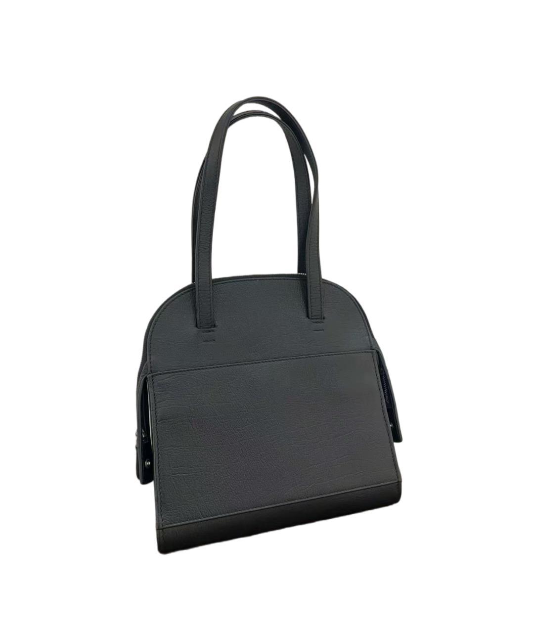 BALENCIAGA Черная кожаная сумка с короткими ручками, фото 7